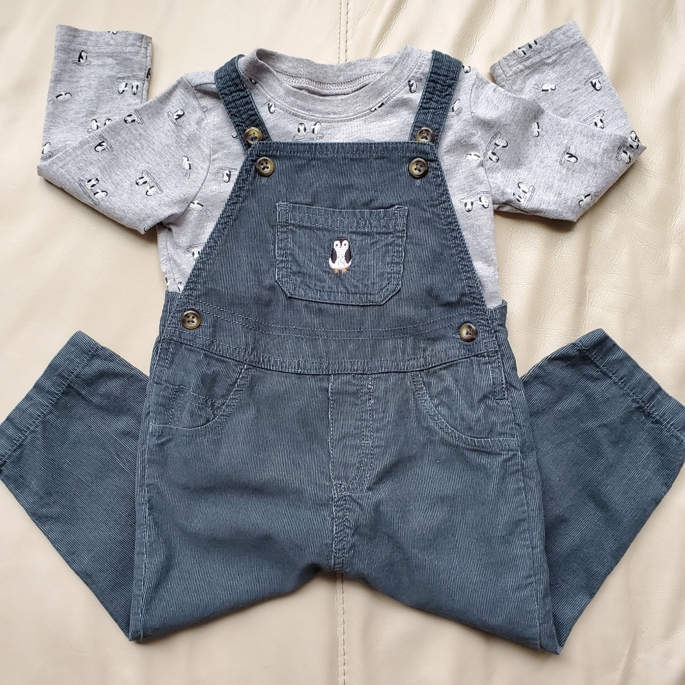 Carter's Penguin Overalls Set